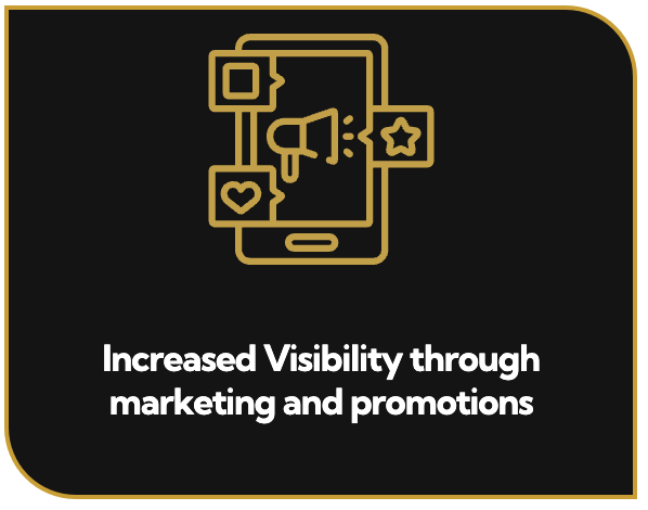 Increased Visibility through marketing and promotions Image